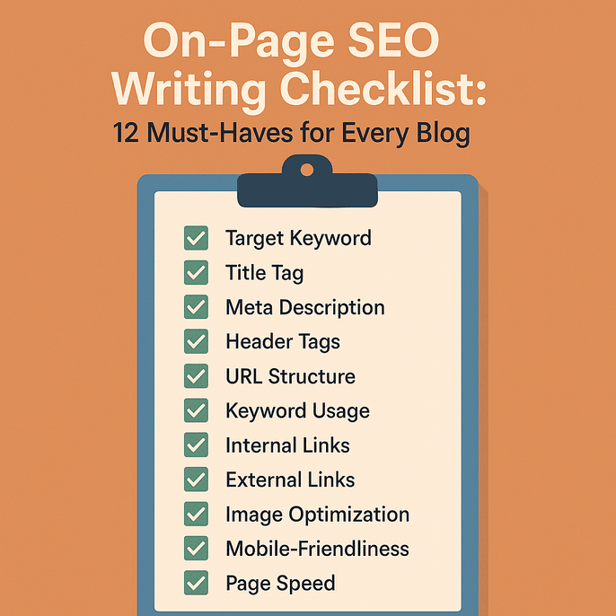 On-Page SEO Writing Checklist
